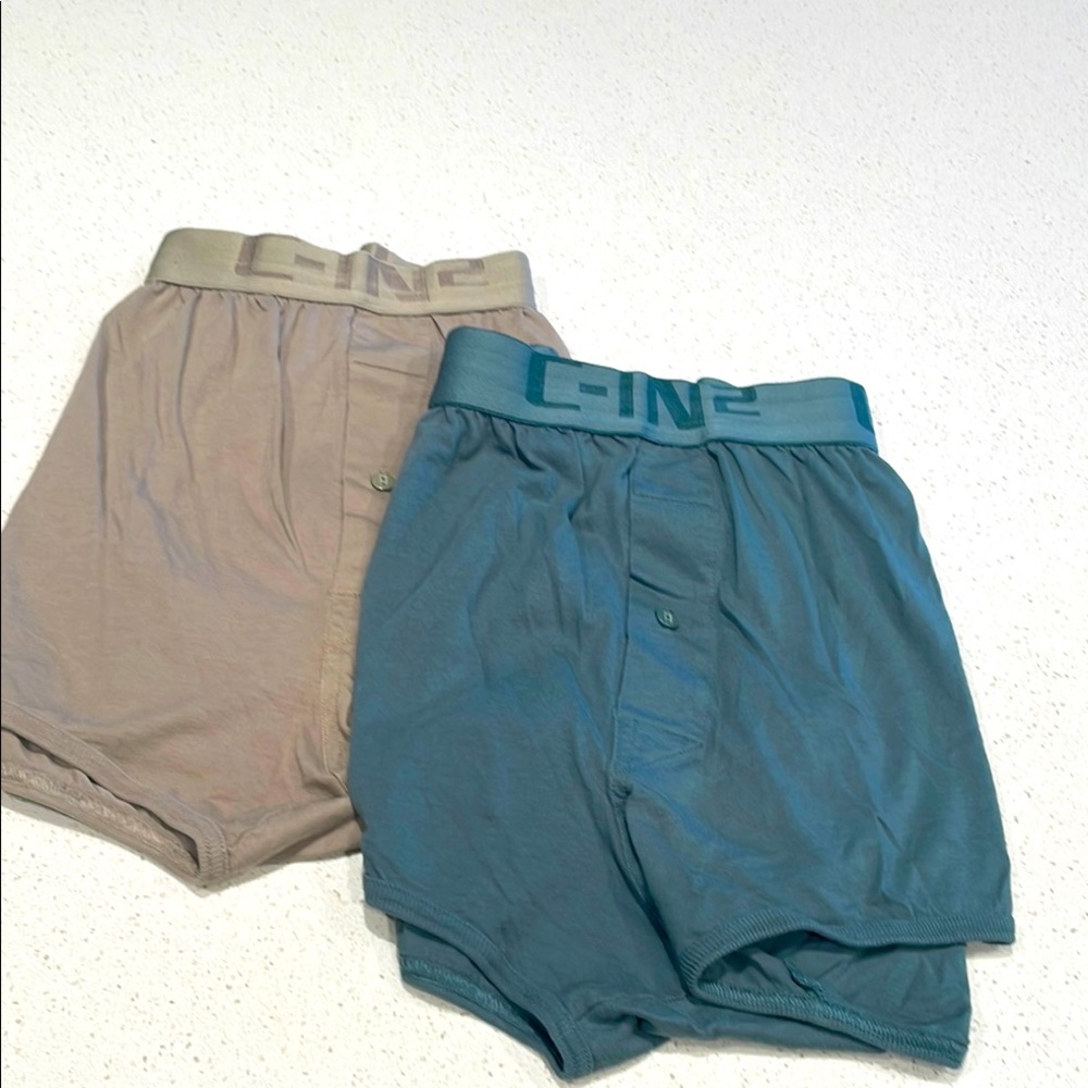 NWOT - C-IN2 - Two -  Boxer Briefs - Green and Tan